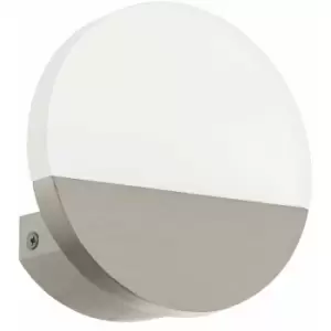 Image of Loops - Wall Light Colour Satin Nickel Shade Satined Plastic Bulb LED 1x4.5W Included