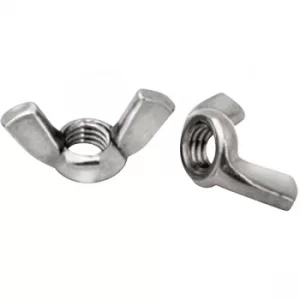 Image of Toolcraft Wing Nuts DIN 315 Galvanised Steel M8 Pack Of 10