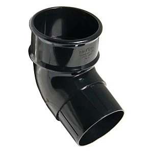 Image of FloPlast RB2B Round Line Down Pipe Offset Bend - Black 112.5 Deg x 68mm