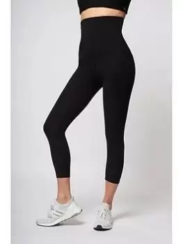 Image of TLC Sport Performance High Tummy Control Extra Strong Compression Cropped Legging - Black, Size L, Women
