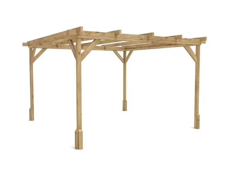 Image of Dunster House Wooden Pergola Garden Plants Frame Utopia 3M X 3M (10' X 10')
