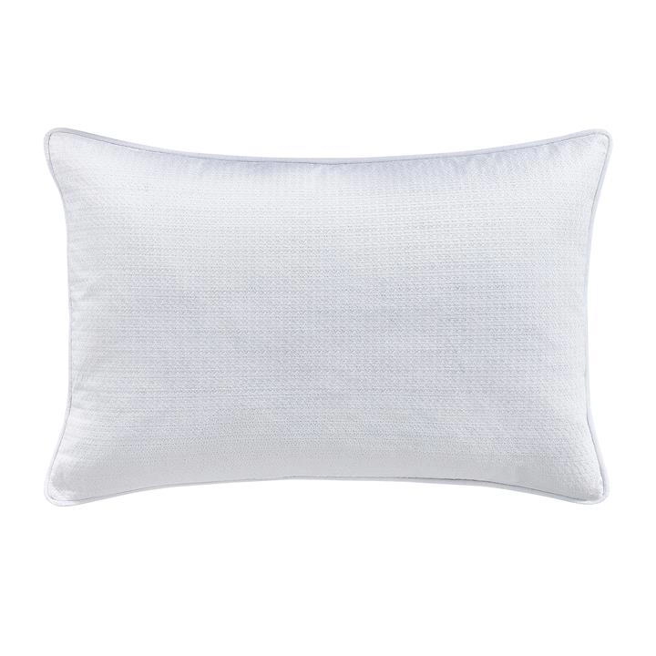 Image of Bedeck of Belfast White Cotton Sateen Fine Linens Kham' Cushion - Cushion