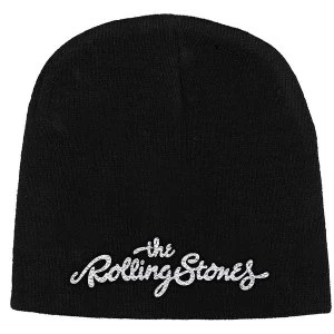 Image of The Rolling Stones - Logo Unisex Beanie Hat - Black