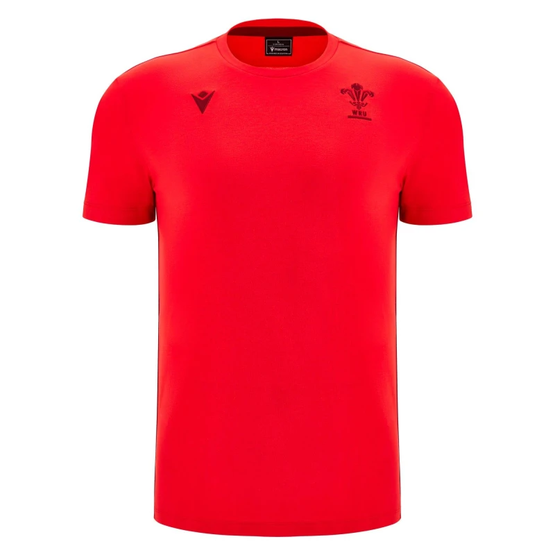 Image of Macron Wales T-Shirt 2025 Adults Red male Small