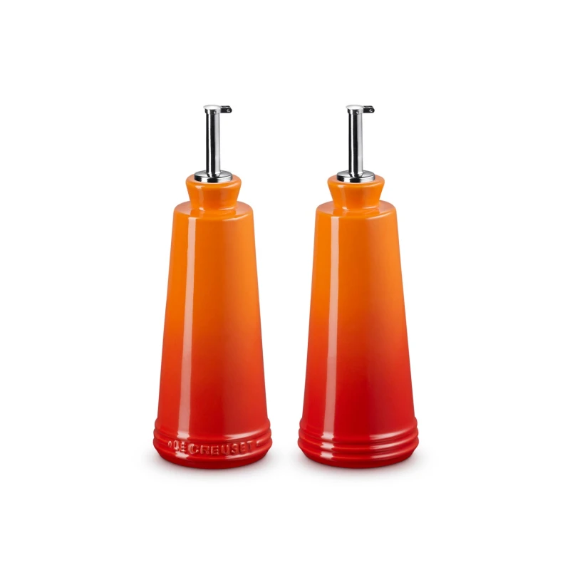 Image of Le Creuset Stoneware Oil & Vinegar Set, Volcanic