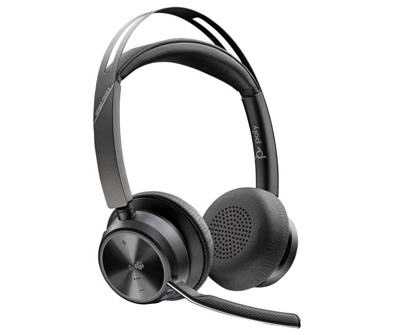Image of Poly Voyager Focus 2 Headset With Charging Stand (Microsoft Teams Edition)
