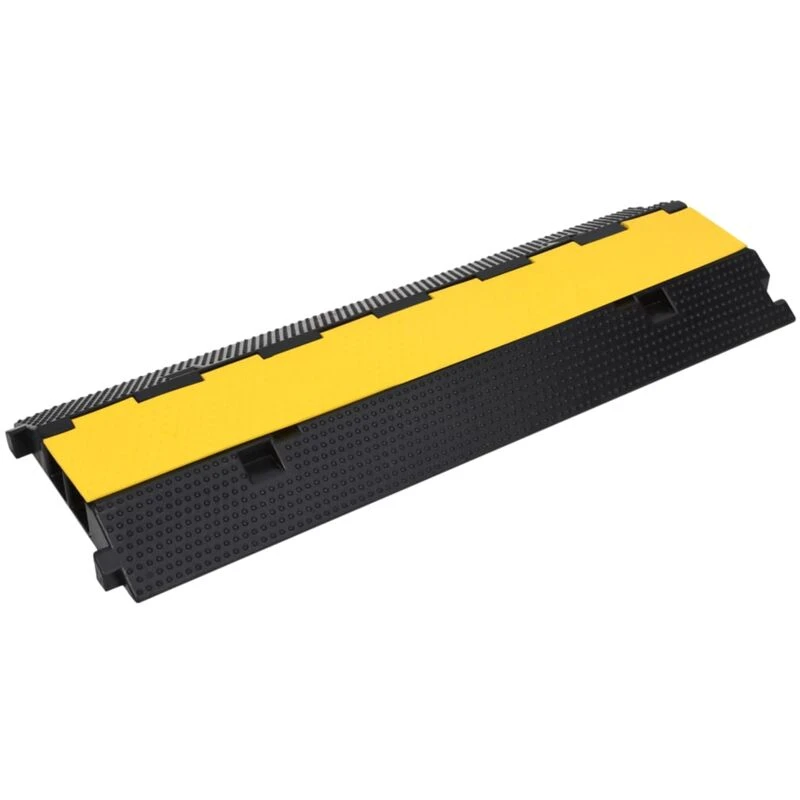 Image of VIDAXL Vidaxl - Cable Protector Ramp with 2 Channels 100cm Rubber 8720286365335