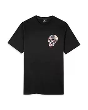 Image of Ps Paul Smith Organic Cotton Tie Dye Skull Graphic Tee