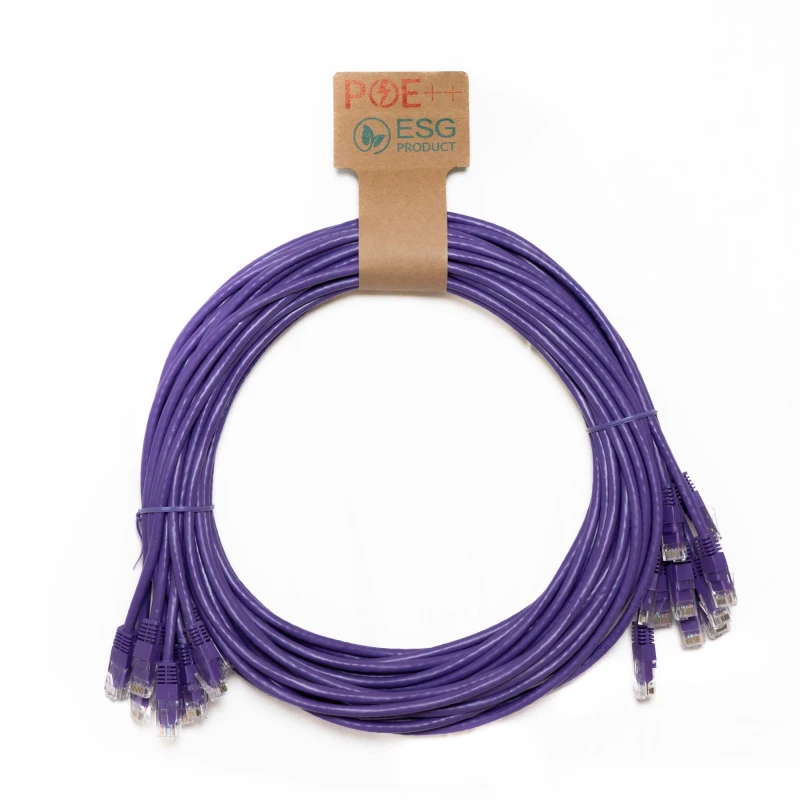 Image of Cablenet Cablenet 1m Cat6 RJ45 Violet U/UTP PVC 24AWG Flush Moulded Booted Patch Lead (PK10) 60-7010P