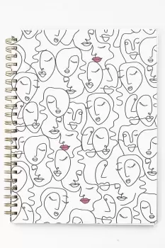 Image of Spiral Faces A4 Bound Notebook for Journaling and Note-Taking