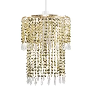 Image of Gold Acrylic Beaded Pendant Shade