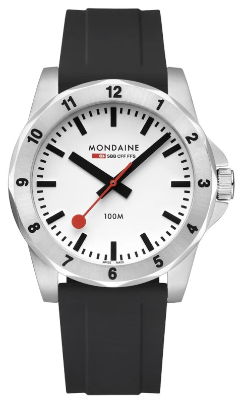 Image of Mondaine MSN.4211B.RB Numeri Quartz (42mm) White Dial / Watch