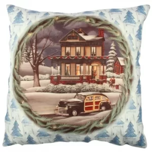 Image of A11884 Multicolor Cushion Winter Scene