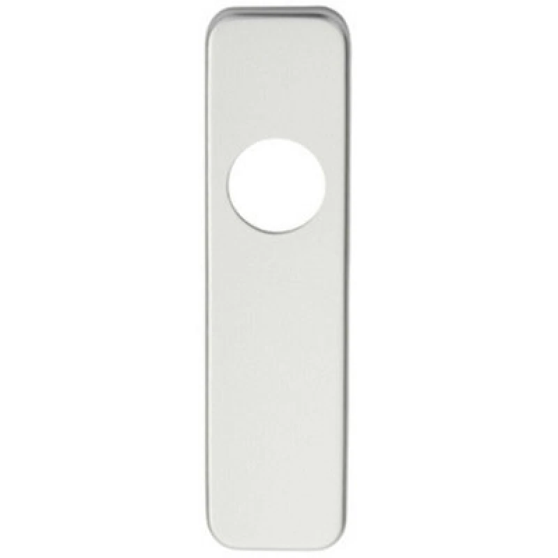 Image of Loops PAIR Door Handle Latch Plate for Safety Levers 154 x 40mm Satin Aluminium Multi unisex