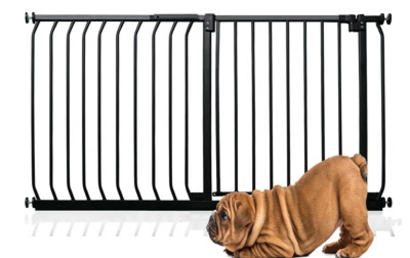 Image of Bettacare Elite Pressure Dog Gate, 125Cm - 134Cm, Matt Black, Pressure Fit Pet Gate For Dog And Puppy
