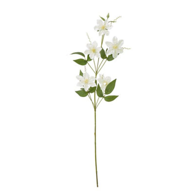 Image of Hill Interiors Pearl Clematis Artificial Flower Spray Cream (One Size)
