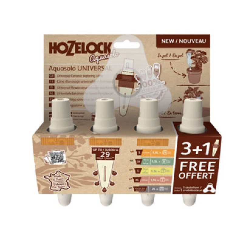Image of Hozelock Universal Aquasolo Drip Waterers for Water Bottles S Pack of 4