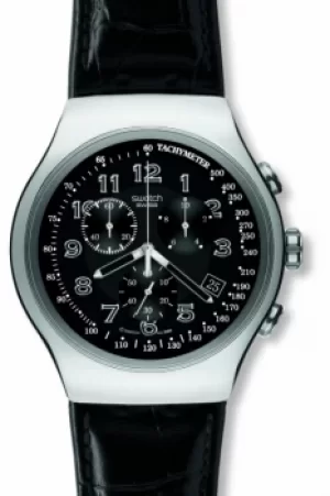 Image of Mens Swatch Your Turn Black Chronograph Watch YOS440
