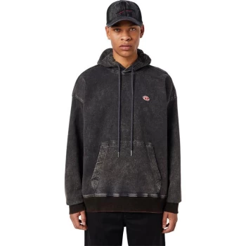Image of Diesel Washed OTH Hoodie - Black