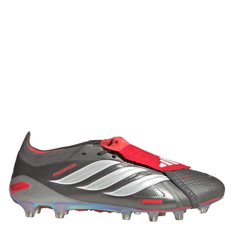 Image of adidas Mens adidas Predator Elite Fold Over Tongue Artificial Ground Football Boots Grey/Red male 11 (46)