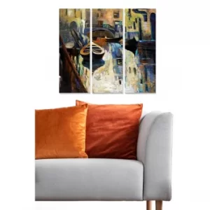 Image of MDF1837066 Multicolor Decorative MDF Painting (3 Pieces)