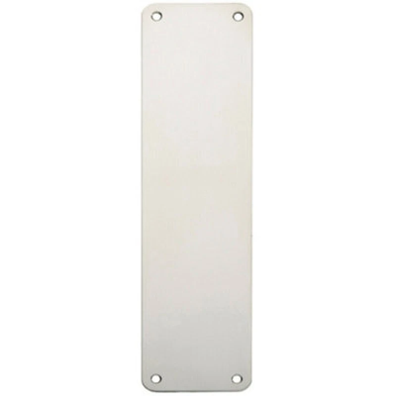 Image of Loops Plain Door Finger Plate 300 x 75mm Bright Stainless Steel Push Plate Metallics