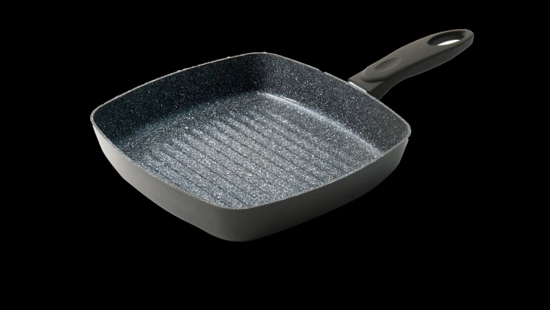 Image of Durastone Square 24cm Non Stick Induction Grill Pan Mid Grey unisex