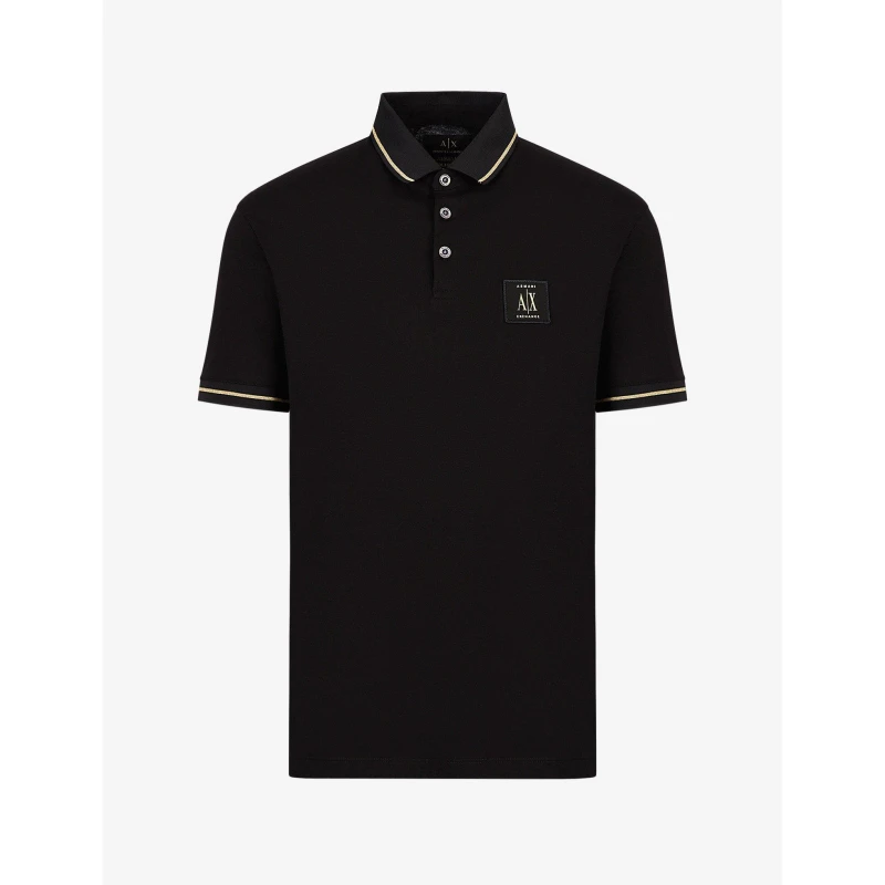 Image of Armani Exchange Small Icon Polo - Black M