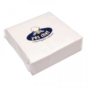 Image of Maxima White 2-Ply Paper Napkins 400x400mm Pack of 100 0502122
