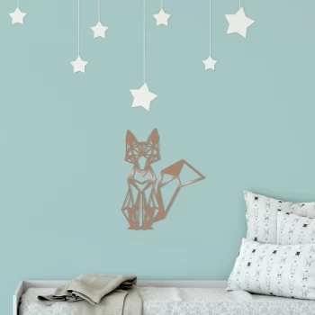 Image of Fox - Copper Copper Decorative Metal Wall Accessory