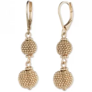 Image of Ladies Anne Klein Gunmetal PVD Double Earrings