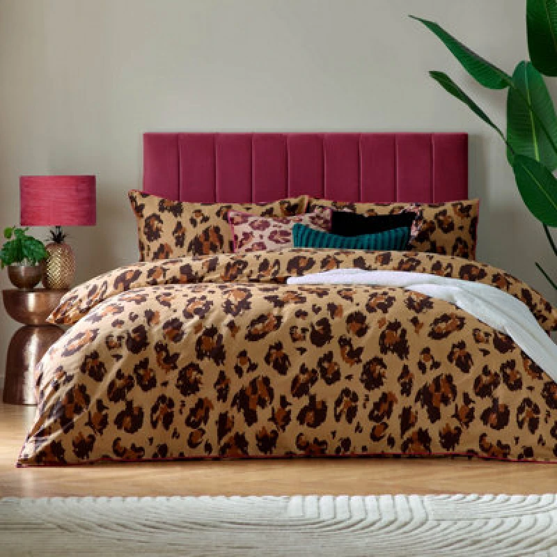Image of Furn Furn True Leopard Printed Duvet Cover Set Size: Single Multi Single Unisex 5025532823274