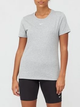 Image of Nike NSW Essential LBR T-Shirt - Dark Grey Heather, Size S, Women