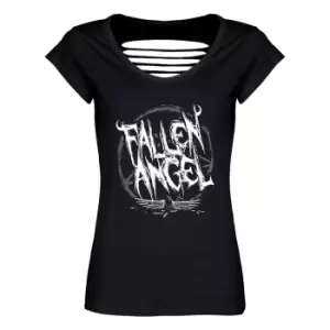 Image of Grindstore Womens/Ladies Fallen Angel T-Shirt (S) (Black)