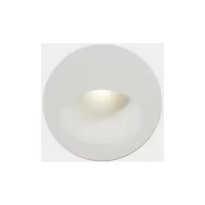 Image of LEDS C4 Bat Round Oval Outdoor LED Recessed Wall Light Round White IP65 2.2W 4000K