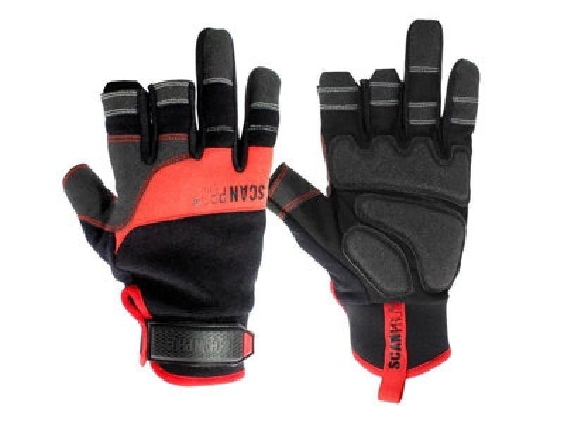 Image of Scan Pro Framers Work Gloves Black / Red L Pack of 1 SCAGLOPFGL
