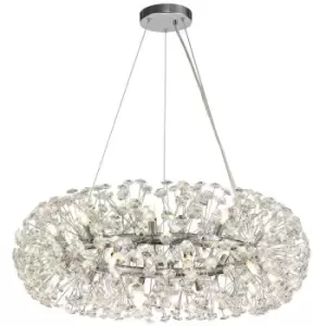 Image of Ceiling Pendant 20 Light G9 Polished Chrome, Crystal - Luminosa Lighting