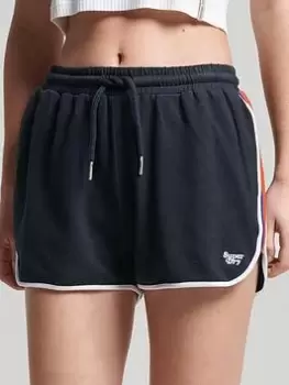 Image of Superdry Vintage Stripe Racer Short - Eclipse Navy, Blue, Size 10, Women