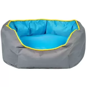 Image of Bunty Oval Heavy Duty Waterproof Pet Dog Puppy Bed Basket Tough Hard Wearing Cushion - Small