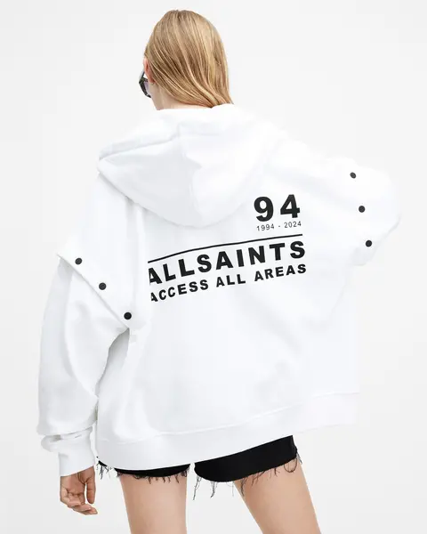 Image of AllSaints Access Amphia Oversized Logo Hoodie