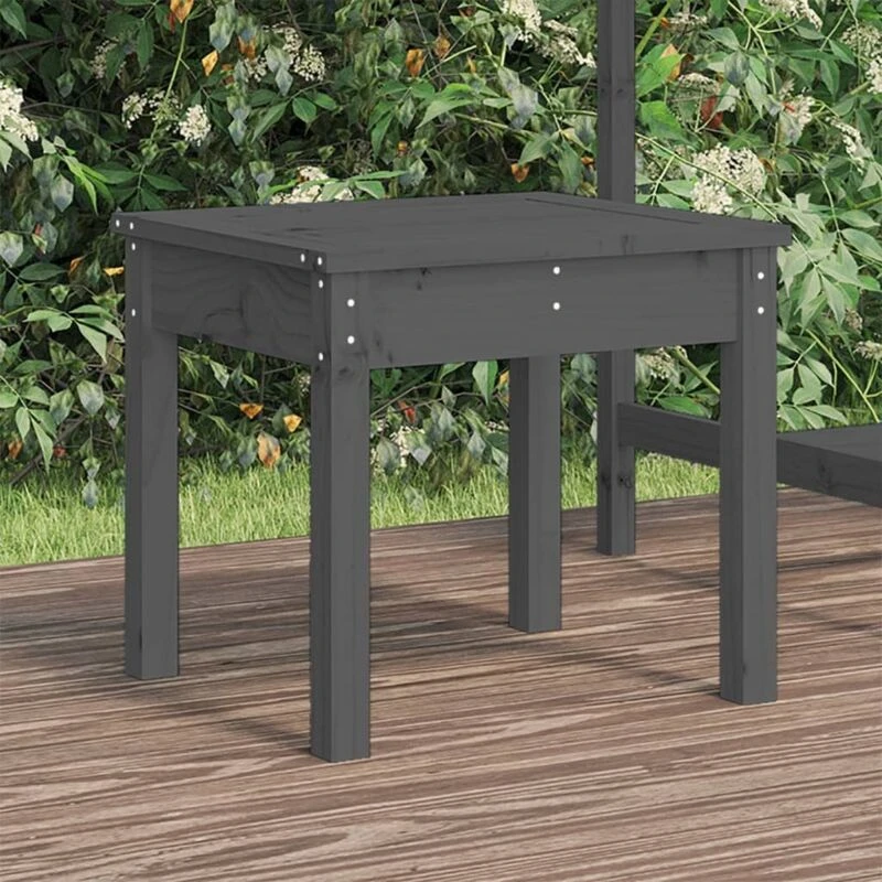 Image of VIDAXL Garden Bench Grey 50x44x45cm Solid Wood Pine Vidaxl 8720845691202