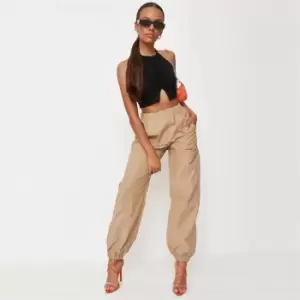 Image of Missguided Neck Ruched Front Cami - Black