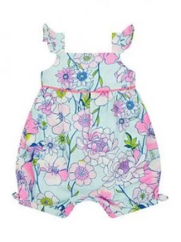 Image of Monsoon S.E.W. Baby Girls Octavia Linen Mix Romper - Mint