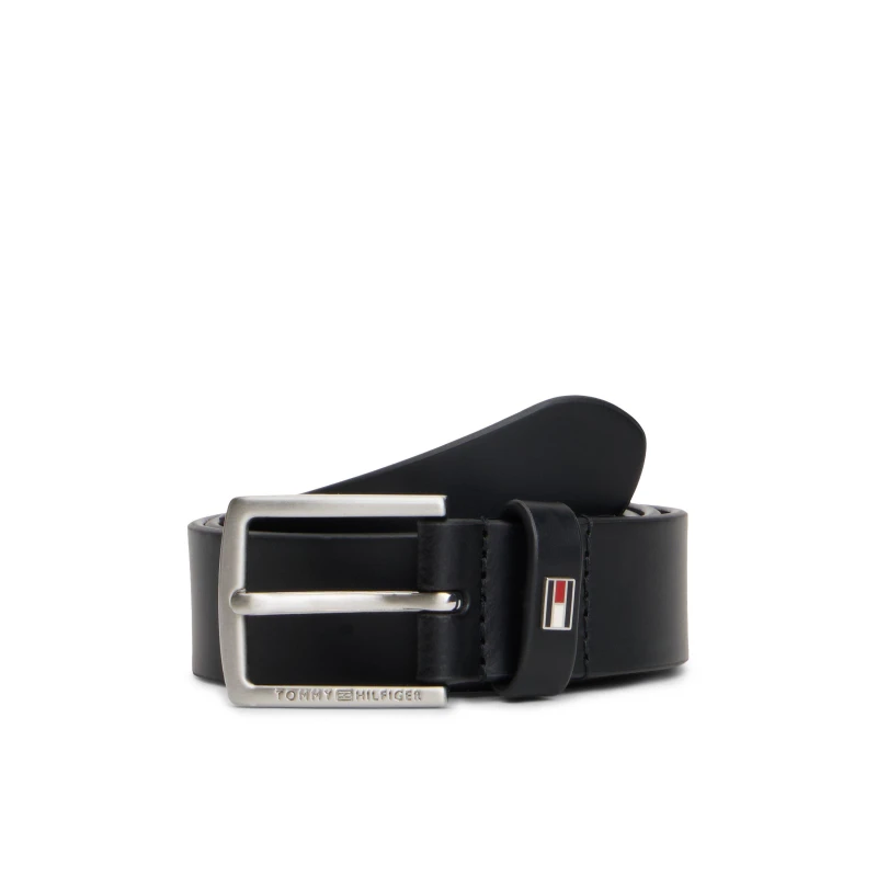 Image of Tommy Hilfiger Leather Belt Black BDS unisex L-XL