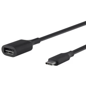 Image of Urbanz INC-USBCM-MF015M Incredi-Cables USB Type C (male) to Micro USB Adaptor (female) - Black