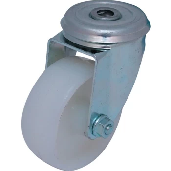 Image of 100MM B/H Swivel Castor (Zinc) Nylon Wheel - Atlas Workholders