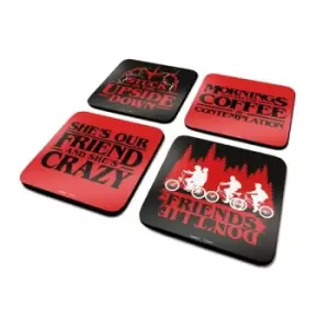 Image of Stranger Things Coaster 4-Pack Phrases