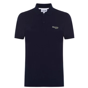 Image of Lacoste Script Polo Shirt - Blue
