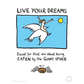 Image of Edward Monkton Fine Art Print - Live Your Dreams