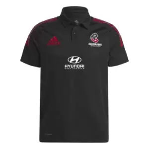 Image of adidas Crusaders Rugby Polo Shirt Mens - Black